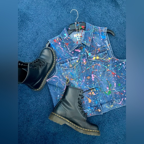 Painted Loft Jean Vest - Picture 1 of 4